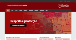 Desktop Screenshot of centrodedireitodafamilia.org